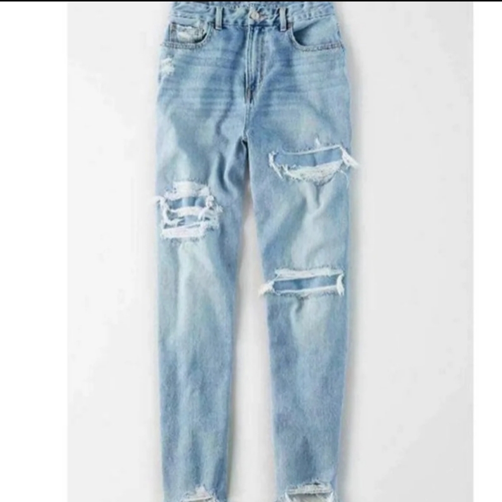 Destroyed A&E Curvy Mom Jean